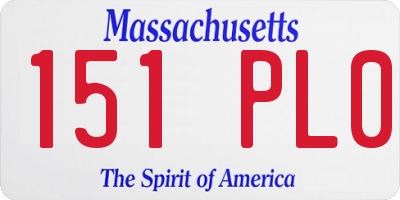 MA license plate 151PL0