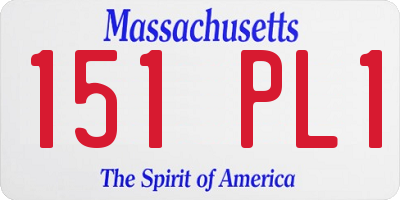 MA license plate 151PL1