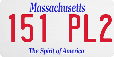 MA license plate 151PL2