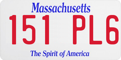 MA license plate 151PL6