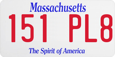 MA license plate 151PL8