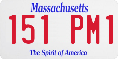 MA license plate 151PM1