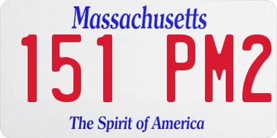 MA license plate 151PM2