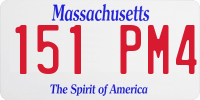 MA license plate 151PM4
