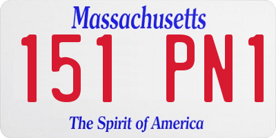 MA license plate 151PN1