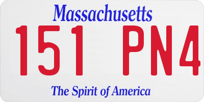MA license plate 151PN4