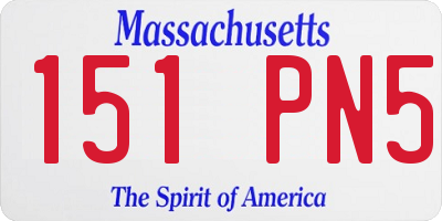 MA license plate 151PN5