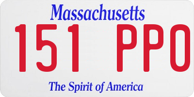 MA license plate 151PP0