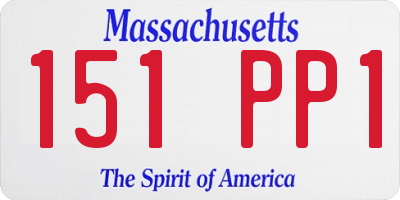 MA license plate 151PP1