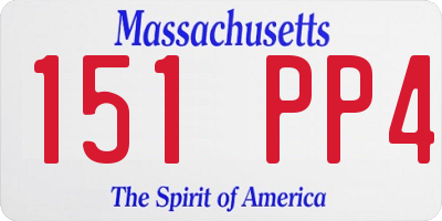MA license plate 151PP4