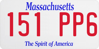 MA license plate 151PP6