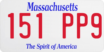 MA license plate 151PP9
