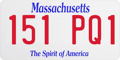 MA license plate 151PQ1