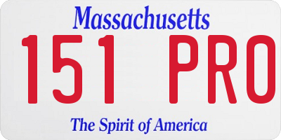 MA license plate 151PR0