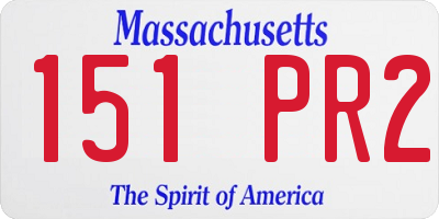 MA license plate 151PR2