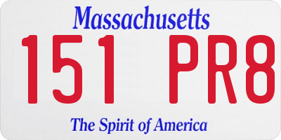 MA license plate 151PR8