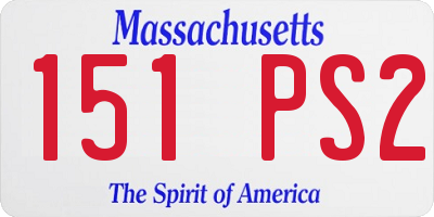 MA license plate 151PS2