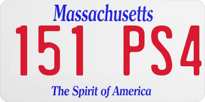 MA license plate 151PS4
