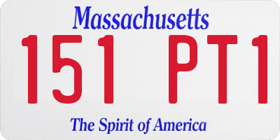 MA license plate 151PT1