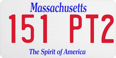 MA license plate 151PT2