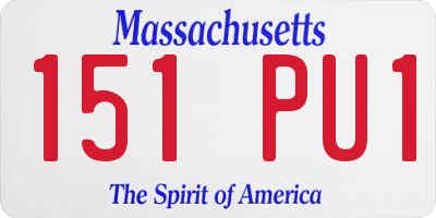 MA license plate 151PU1