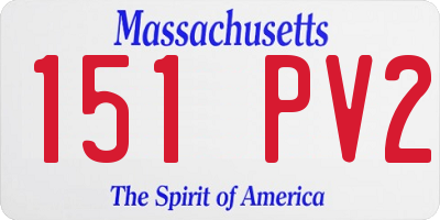 MA license plate 151PV2