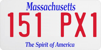 MA license plate 151PX1
