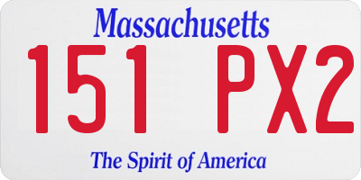 MA license plate 151PX2