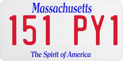 MA license plate 151PY1