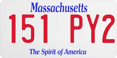 MA license plate 151PY2