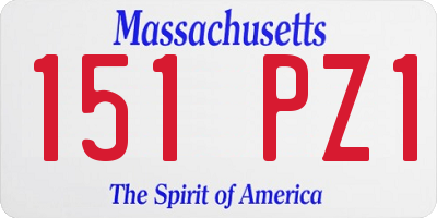 MA license plate 151PZ1
