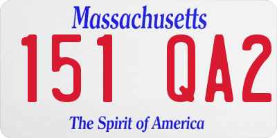MA license plate 151QA2