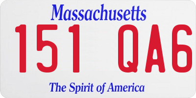 MA license plate 151QA6