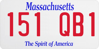 MA license plate 151QB1