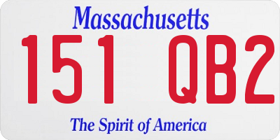 MA license plate 151QB2