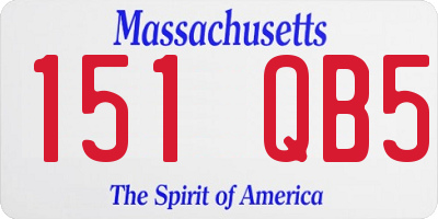MA license plate 151QB5