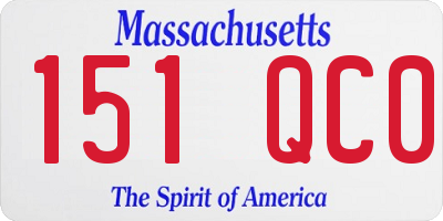 MA license plate 151QC0