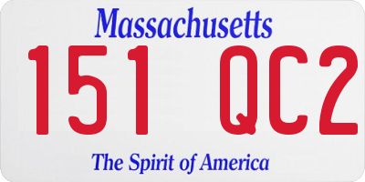 MA license plate 151QC2