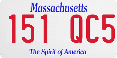 MA license plate 151QC5