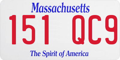 MA license plate 151QC9