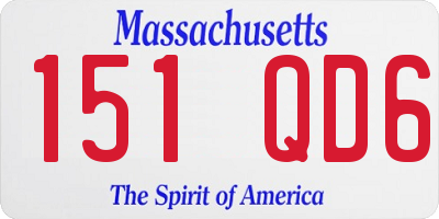 MA license plate 151QD6