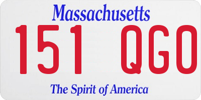 MA license plate 151QG0