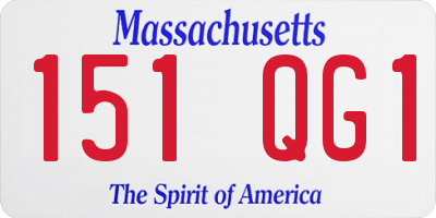 MA license plate 151QG1