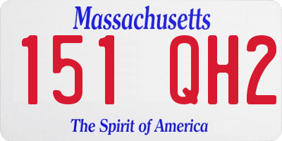 MA license plate 151QH2