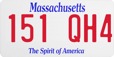 MA license plate 151QH4