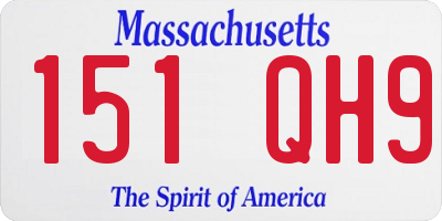 MA license plate 151QH9