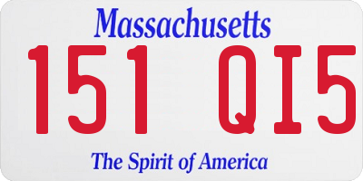MA license plate 151QI5