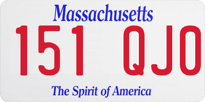 MA license plate 151QJ0