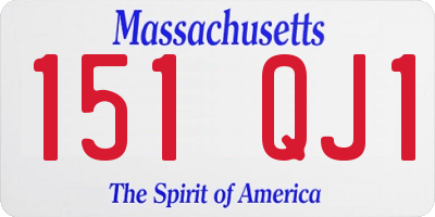 MA license plate 151QJ1