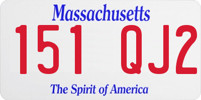 MA license plate 151QJ2